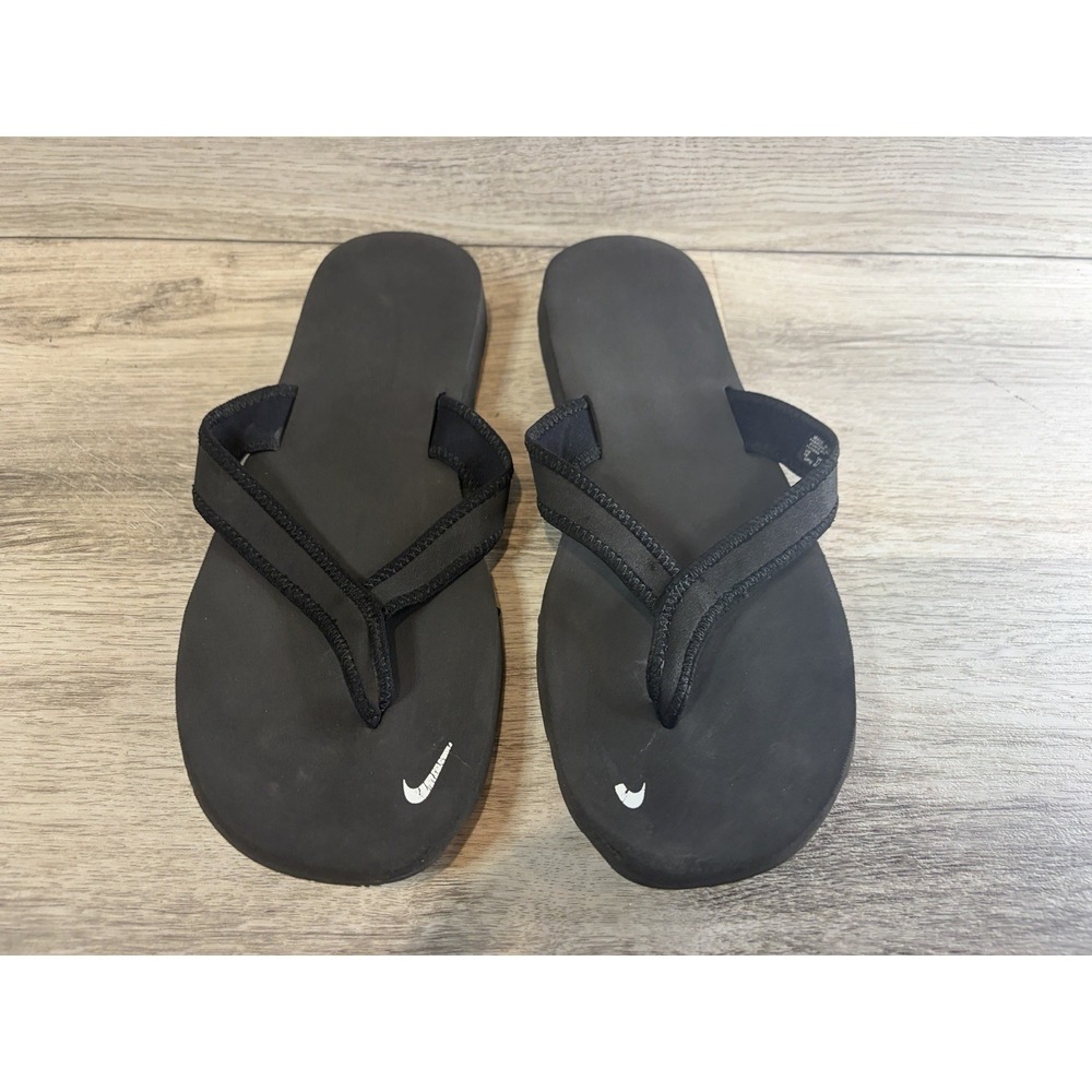Nike Women's Celso Girl Comfort Thong Flip Flop Sandals Black 314870-011 Size 10 - Picture 4 of 9